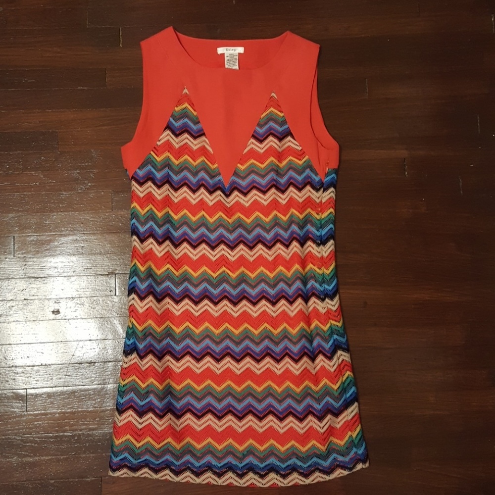 Chevron knit dress